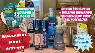 WALGREENS HAUL 8/31-9/6 | NEWBIE FRIENDLY DEALS | ALL FOR $6! HOW TO PAY LESS OOP