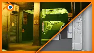 Creating a Neon Subway in Blender | Timelapse
