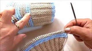 Ciorapi cu dungi tricotati cu doua andrele PRIMA PARTE!