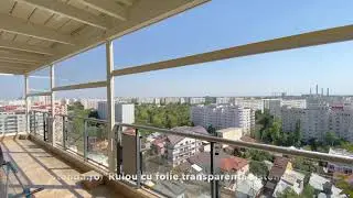 Sisteme cu Prelată Transparentă  Terasă - montaj la Balcon - cum se rulează prelata