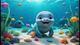 Plush Manatees Go Glide Glide Glide | Nursery Rhymes for Kids | Baby Songs | Kids Music