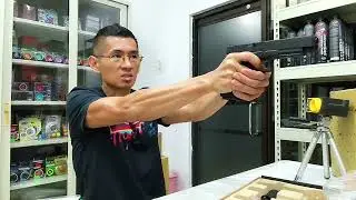 Testing a WE Glock 34 Gen 4 Airsoft Gas Blowback Toy Gun