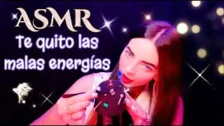 🌙ASMR SACANDO MALAS ENERGIAS | QUITANDO MALAS VIBRAS | AGUJAS EN EL MICROFONO🎤📍😴💖