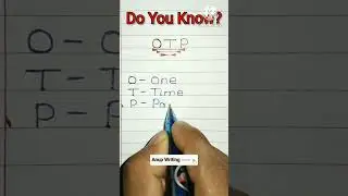 full form of OTP | OTT full form #shorts #viral #ytshorts #trendingshorts #fullform