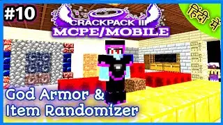 #10 CrackPack 3 MCPE | God Armor & Item Randomizer | ZorroCraft