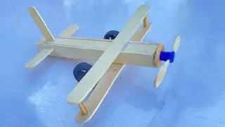DIY Mini Toy Plane |  Popsicle Stick tutorial Craft for Kids & Beginners @TheDIYcrafter7 