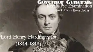 Governor General |Kerala Psc|Henry Hardinge, 1st