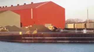 KCBX Petcoke facility from west bank of CalumetRiver / Chicago