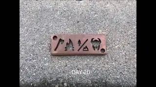 Natural Patina on Copper EDC item - 34 days of developing mod