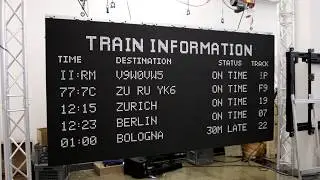 Replicating Train Station Split-Flap with Flip-Discs (Flipdots)