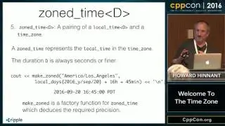 CppCon 2016: Говард Хиннант &laquo;Добро пожаловать в часовой пояс&raquo;