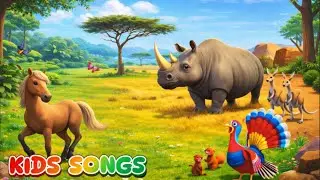 🎵Domestic and Wild Animals - Kids Songs - Fun and Learning