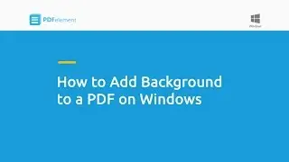 How to Add Background to a PDF on Windows