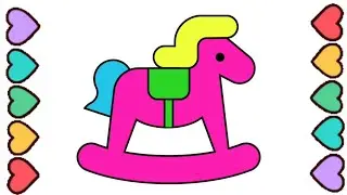 Horse Coloring for Kids | Learn Colors for Toddlers | Eva Magic Finger Art #coloring