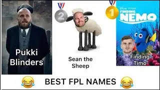 BEST FPL NAMES - TOP 10 #fpl #fantasy #premierleague