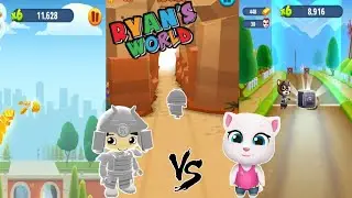 TALKING ANGELA Vs SAMU RYAN. With School bus Tag with Ryan New funny gameplay!!!