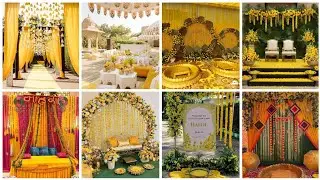 Simple Indian Haldi Ceremony Decoration Ideas | Home Haldi Setup| Floral Haldi Stage| Indian Wedding