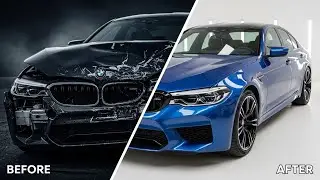 BMW M5 CRASHED to BRAND NEW 😱 | Before vs After Car Restoration