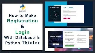 How to Make Registration and Login System with database in python Tkinter 