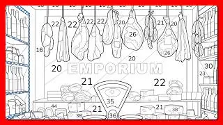 If you like Cheese and Ham and Deli Stores this picture is for you #coloringbook
