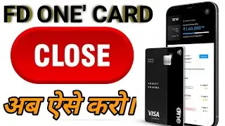 One Card Closed Online ! FD One' Credit card closed कैसे करें! Trickydharmendra! #FD_One'_card!
