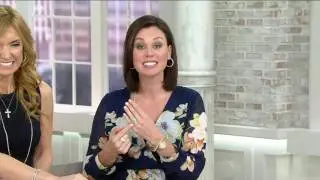 Diamonique & Three Stone Simulated Apatite Ring, Sterling on QVC