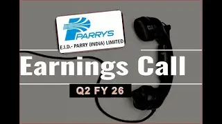 EID Parry (India) Ltd Concall for Q2FY26   #EIDparry   #Eidparryconcall
