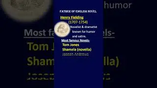 Henry Fielding | Father of English Novels #english #englishliterature