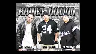 RAIDER NATION SILVER & BLACK. APHILIATED FROM OAKLAND CA.