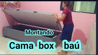 Cama box ba&uacute; de solteiro chegou, montei, ela e linda.