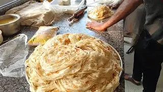 Master making kerala porotta 