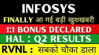 1:1 Bonus Declared 🟥 Infosys share latest news | HAL q2 results | RVNL share  | 12 Nov 2025