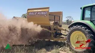 Bale Processors - Bale King 8200 handling both 6.5&prime; round bales and 4&prime; x 4&prime; x 8&prime; bales