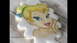How to Hand Paint a Cookie by Emma's Sweets - Tinkerbell
