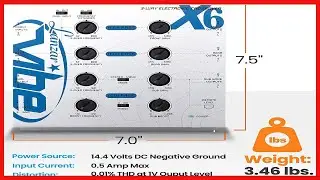 LANZAR Upgraded 3-Way Electronic Audio Crossover - Network Hi-Pass and Low-Pass Channel 12dB Octave