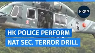 Hong Kong police perform 'terror drill' for National Security Education Day.