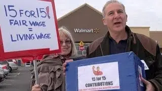 Huckster Libertarian Harasses Walmart Shoppers in Failed Attack on Fair Wages
