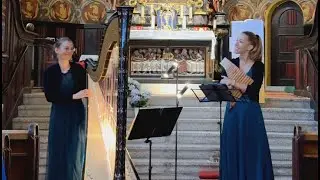 Flûte de pan et harpe, Jeanne Gollut & Céline Gay des Combes, Concert LIVE, Finhaut (CH)