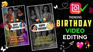 💝 Cute Birthday Wishes Video Editing in Inshot Tamil | Name Art Happy Birthday Video Editing Inshot