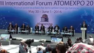 Plenary session of ATOMEXPO-2016 (Moscow, Russia) - first day