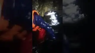 Underwater duck,Marble arch caves.caving can be dangerous an should not be done without experience.