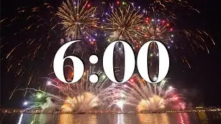 6 Minute New Year Timer 🎇 Fireworks for Classroom Countdown, Focus, Reflection, & Study with Music