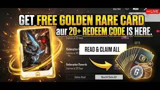 GET FREE GOLDEN RARE CARD PUBG MOBILE V4.6 | 20 NEW HIDDEN REDEEM CODES ARE HERE