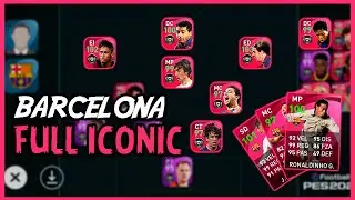 Plantilla FULL ICONIC del FC BARCELONA | PES 2021 Mobile | Rabanillo