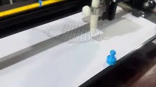 Writing machine plotter drawing tennis racket