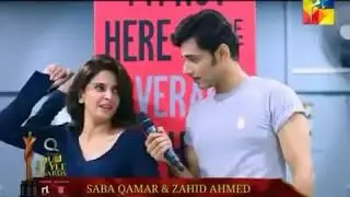 Zahid ahmed and saba qamar making off qhsa16