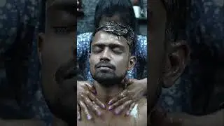 Indian Lady Barber Doing Oil Shower ASMR Head Massage #shorts