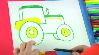 🚜 Farm Vehicles and Tractors | Kids&rsquo; Song & How to Draw a Tractor