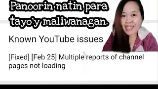 MULTIPLE REPORTS OF CHANNEL PAGES NOT LOADING @WarayBritishVlog