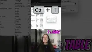 Ctrl + T // Excel Hot-Keys A-Z #shorts